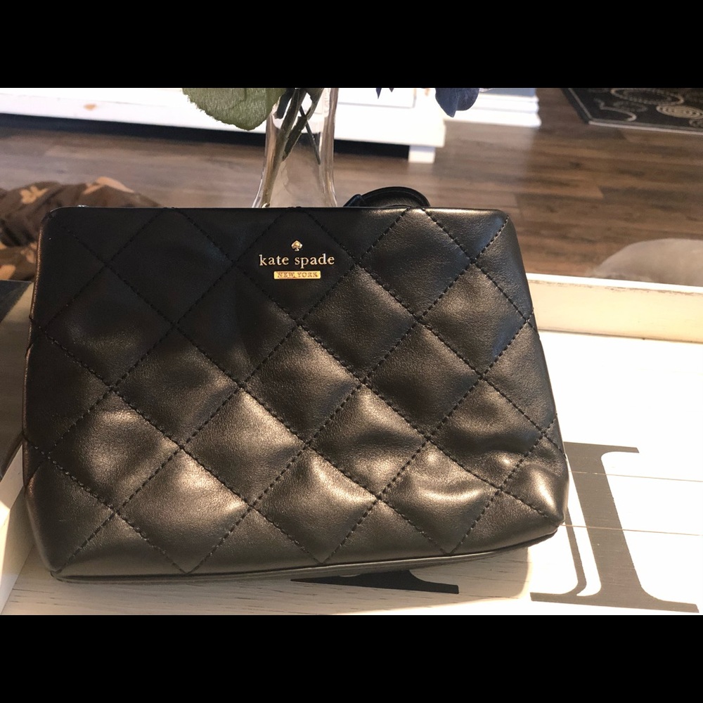 Black quilted leather Kate Spade Crossbody